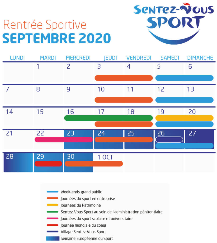 calendrier sentez vous sport 2020