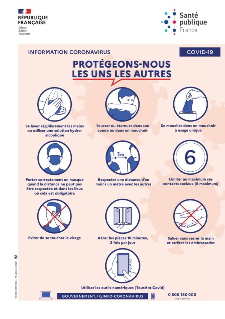 affiche gestes barrieres sport ffb federation francaise de boxe
