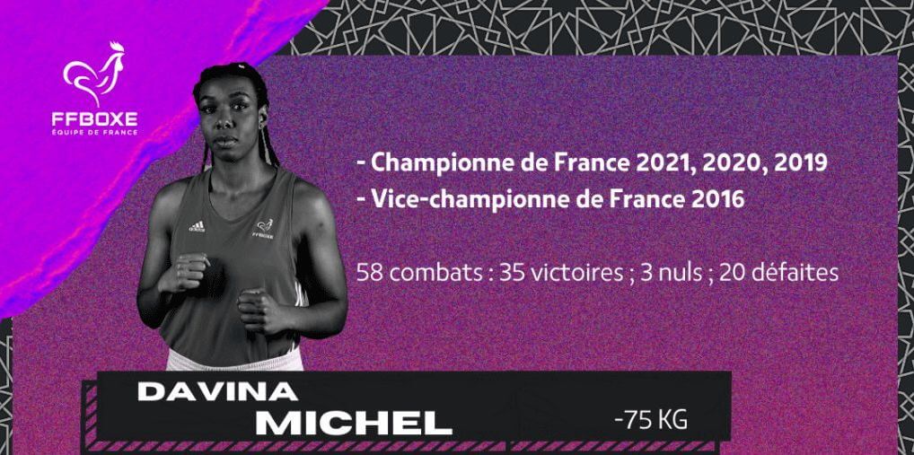 Davina Michel sur le podium - Fédération Française de Boxe